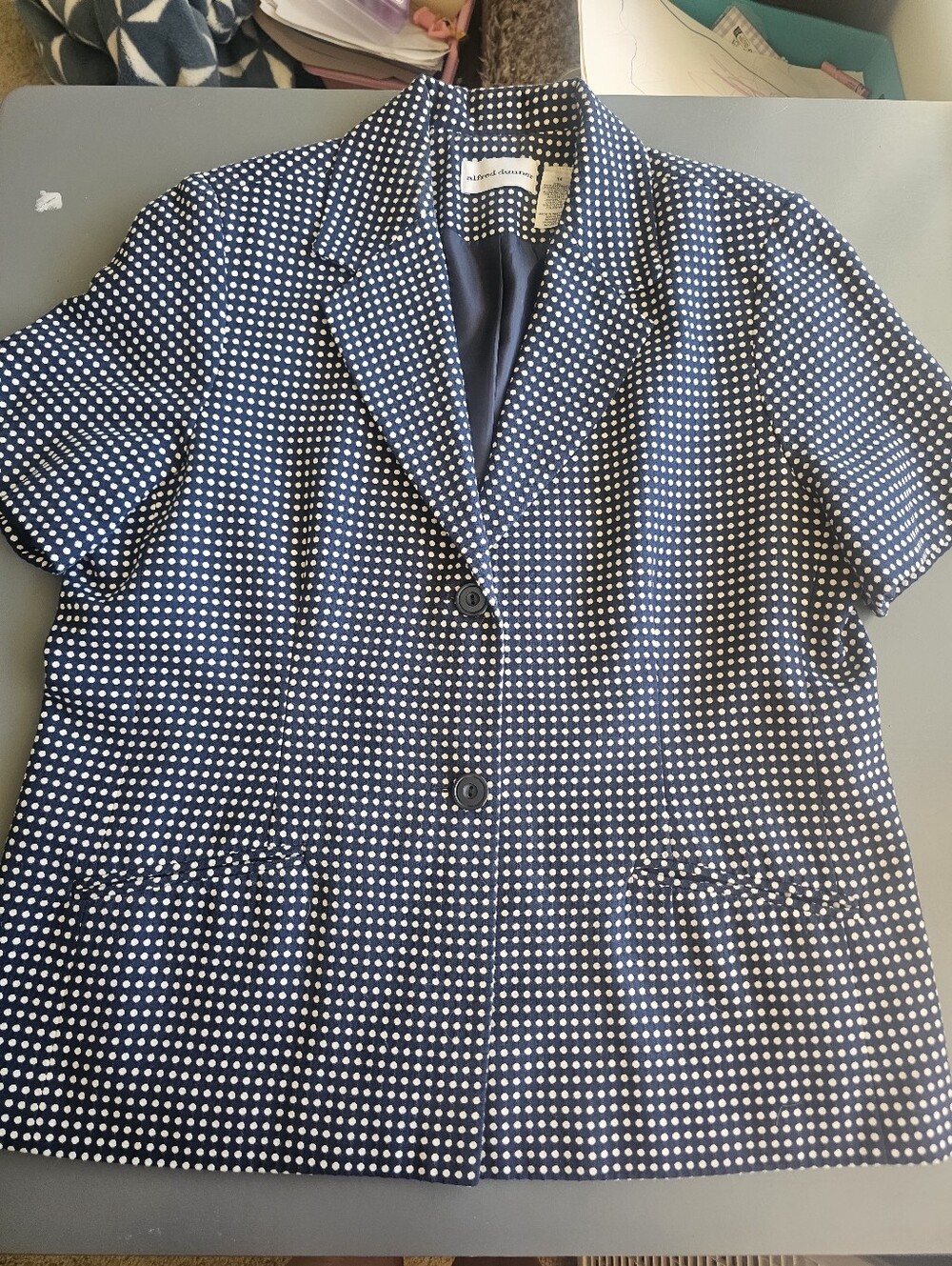Womens Alfred Dunner Short Sleeved Blazer Sz 14